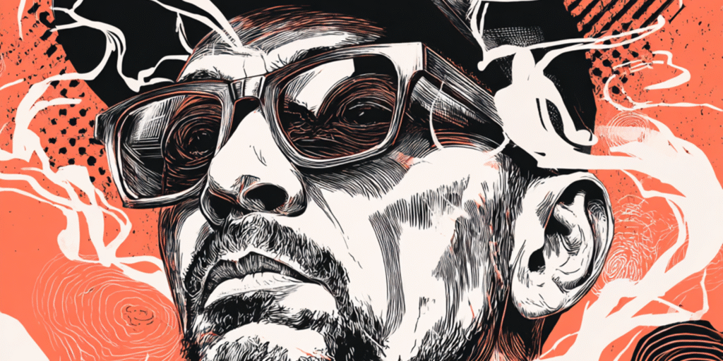 Abstrakte Illustration des Rappers Haftbefehl | KI-generiert mit Midjourney Abstrakte Illustration des Rappers Haftbefehl | KI-generiert mit Midjourney