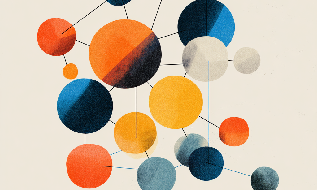 Abstrakte Illustration von digitalen Räumen / KI-generiertes Bild mit Midjourney