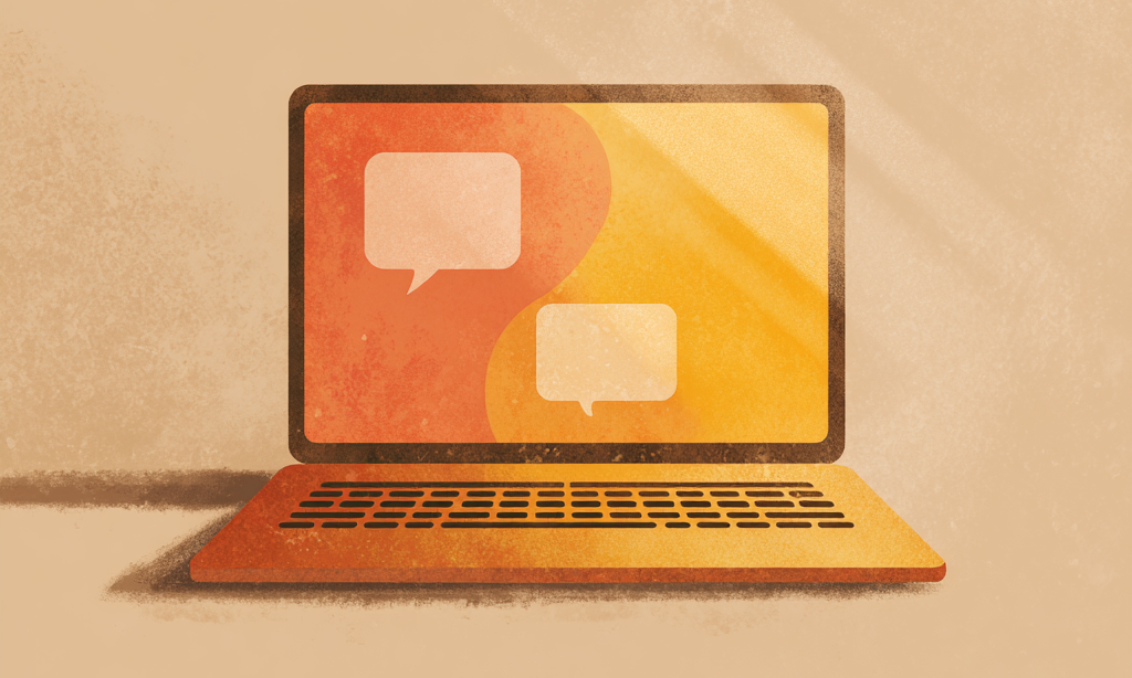 Illustration eines Laptops / KI-generiertes Bild mit Midjourney Illustration eines Laptops / KI-generiertes Bild mit Midjourney